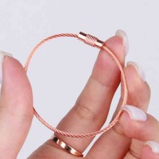 늘DIX 키링부자재 와이어 키링 로즈골드