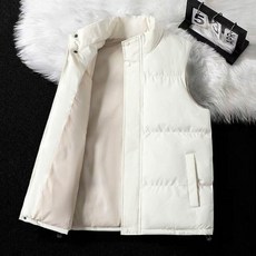 保暖加厚刷毛 無袖立領外套 防風休閒工裝馬甲