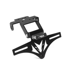 QJMOTOR SRK 600 RR 오토바이 라이센스 플레이트 홀더 방향 지시등 LED가있는 테일 깔끔한 제거기, 16 RR600-Foldable-Grey