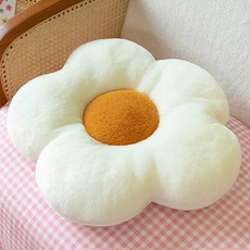 花朵造型靠墊, 1個, S002白