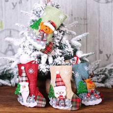 트리 크리스마스 PK Xmas 인테리어 주머니 S6 장식 양말 양말주머니 파티소품 크리스마, 곰돌이, 1개