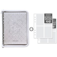 아워모티프 포카바인더 6공 포토카드 바인더 다이어리, 화이트, A5, 20매