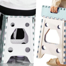 휴대용 의자 경량 아웃도어 피크닉 캠핑 의자 차박 공간의자 플라스틱 접이식 디딤대 이동식 폴딩 보조, 소형