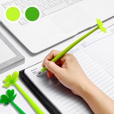 네잎 클로버 클로바 행운 선물 판촉물 볼펜 시험 공시생 학생 볼팬 토끼풀 답례품, 02네잎볼펜-그린, 02네잎볼펜-그린, 1개