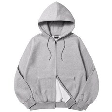 ANOTHER ARCHIVE 릴렉스 2WAY 오버사이즈 후드 집업_그레이 401501