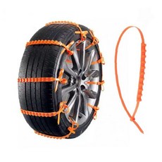 스노우 체인 케이블 타이 벨트형 눈길 빙판길 미끄럼 방지 자동차 타이어 간편장착 1P, 1개