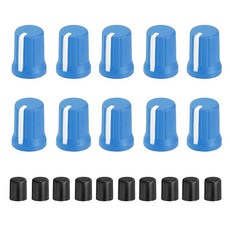 uxcell 유엑셀 6mm D축 포텐셔미터 노브 10개입 블루 화이트, 1개