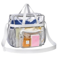 MAY TREE 투명 백 경기장 승인 내한성 경량 및 방수 투명 토트 백 및 체육관 클리어 백 직장 스포츠 게임 및 콘서트용 시스루 토트백 30.5 x 30.5 x