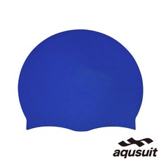 국내생산 베이직 심플 실리콘수모 성인남녀공용 수영모자, 블루, 1개