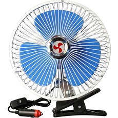 Gemuseee 8인치 2V 클립온 카 팬 공기 흐름 조절 가능 및 차량용 80 진동 냉각