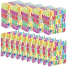 [ 1126938 ] 레터 스티커 30장 1500개 대형 알파벳 5.1cm(2인치) 비닐 자체 접착 물병 컵 우편함 번호 주소 공예 스크랩북 게시판 장식 (컬러풀), 다채로운 색상