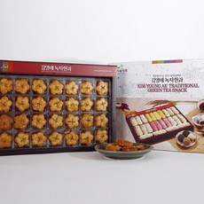 푸드공작소 브랜드관 보성녹차 수제 한과 녹차약과 선물세트 700g