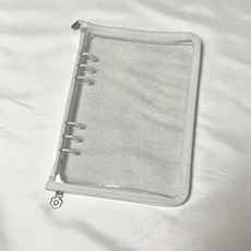 meet yx A5拉鏈活頁卡冊，內頁可替換，卡片收藏冊，多功能收納，現貨速發, 白色, 1個