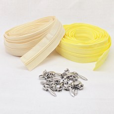 3호 롤지퍼 4.5M (눈물슬라이드 20개), 2개, 아이보리+연노랑