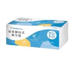 全家FMC 超柔連續抽取式花紋衛生紙 110抽, 1個, 一包(110抽)
