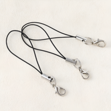 다용도 스트랩 집게고리 DIY 핸드폰 키링 부자재 50P 세트, 50개, 블랙