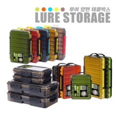 루어 낚시 미노우 에기 케이스 양면태클박스, 1개, 루어 방수 태클박스 투명