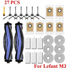 레판트 M3 MAX HEPA 필터 로봇 청소기용 액세서리 메인 사이드 브러시 패드 먼지 봉투, 09 set 18
