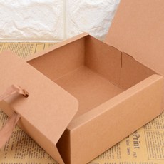 버터코코 납작 선물상자 옷선물포장, 소 - 레드