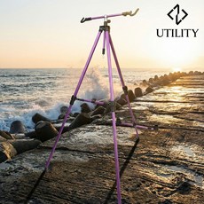 유틸리티 하이피치 서프스탠드 1202 원투 낚시대 거치대, 블랙, 블랙