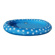 充氣寵物浮排 環保PVC水上浮墊 帶布套狗狗夏季用品, 湖藍色,140*96CM布套款）, 1個