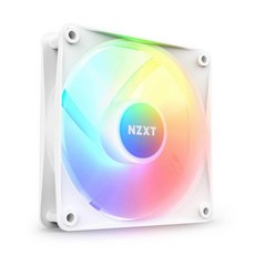 NZXT F280 RGB 코어 - 280mm 싱글 프레임 팬 유닛 140mm RGB 팬 2개 - 속도 및 조명 제어 - 높은 정압 및 공기 흐름 - 유체 다이내믹 베어링 - 팬, 120mm, 화이트