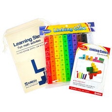 러닝스텝 연결큐브 10색 100pcs (워크북+파우치 증정)