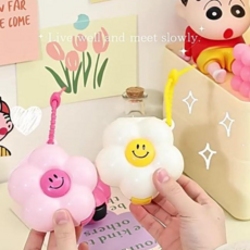 귀여운 휴대용 꽃 알약케이스, 노랑, 1개, 1개