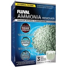 Fluval 플루발 암모니아 제거제 담수 수족관용 화학 필터 매체 3팩
