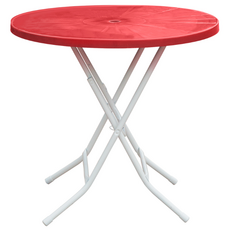 원형탁자 테이블 빨강 1개 편안한 파라솔 접이식 포장마차 플라스틱 야외 정사각 편의점 포차, 상세페이지 참조