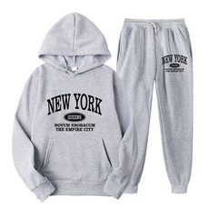 Connect LINK 남성용 뉴욕 후드티 트레이닝복세트