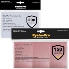 로즈 골드 카드 슬리브 150개 2.6x3.666x91mm 및 클리어 200개 2.5x3.564x89mm, 로즈 골드 카드 슬리브 150개 2.6x3.666x91