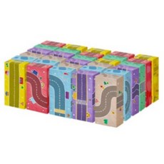캐스비 종이벽돌블럭 도로 30p, MIX (혼합색상), 4개
