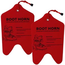 Wazitin 2팩 스키 부츠 혼 33cm13인치 스노보드 부츠용 신발 뿔 절단 가능한 경적 라이너 삽입에 도움이 됩니다레드 2개 [호환], Wazitin 2팩 스키 부츠 혼 33cm13인치 스노