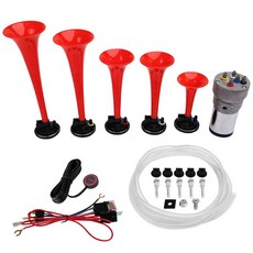 자동차 경적 튜브 12V 5 매우 음악 펌프 휘슬 에어혼 공기 수정 트럭 큰 가능, LACU harness button, 1개, LACU harness button