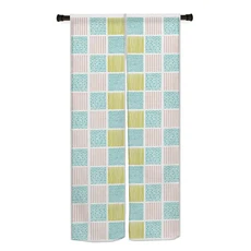 모던 패턴 도어 커튼 노렌 웨이브 예술 디자인 린넨 홈 데코 이자카야 하프