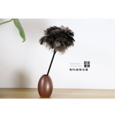 NBZH 鴕鳥毛撣不掉毛家用車用加厚加密清潔掃家務靜電吸附雞毛除塵撣子, 1個, 長塑料手柄鴕鳥毛【總長60cm】:如圖