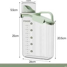 台灣本土貨 貓糧儲存桶 飼料密封桶 寵物密封防潮狗糧罐 狗飼料桶 貓咪飼料桶 寵物糧食存儲儲糧桶盒子 寵物真空飼, 淺草綠【2800ml】, 1個, 2800ml