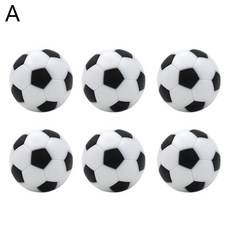6pcs 32mm 테이블 축구 푸스볼 축구 기계 액세서리 교체 블랙 앤 화이트 볼 실내용, Black and White, A