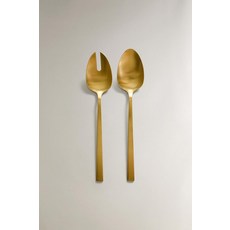 자라 zara 골드 스틸 샐러드 커트러리 세트(2개입) - 골드112147, 단일 사이즈