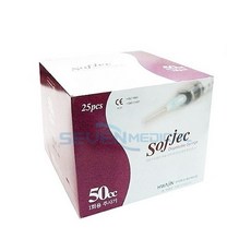 화진 HLB 소프젝 일회용 멸균 주사기 50cc 18g x 38mm 강아지 고양이 반려동물 피하수액, 25개