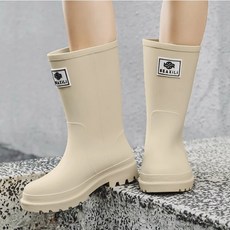 하모리 여성 데일리 패션 미들 레인부츠 발편한 가벼운 미끄럼방지 방수 장화