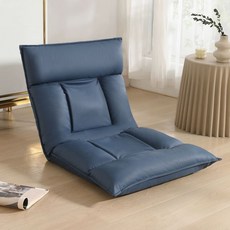 접이식소파베드 1인용 원룸 쇼파베드 폴딩 소파베드, 워시프리 마이크로화이버 가죽 다크블루