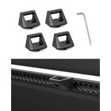 테슬라 사이버트럭 베드 레일 트랙 액세서리용 후크 4개 OEM 스타일 합금 L-트랙 후크 2024 2023 테슬라 사이버트럭과 호환 (트랙 후크 4개)