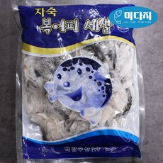 미다지 냉동 손질된 자숙 복어껍질 복어피 복어요리 복어채 복껍질, 1개, 복어껍질 500g