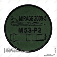 【ARMYGO】空軍戰鬥機引擎繡章 精緻刺繡 軍事風格 個性化配件 空軍迷收藏 引擎造型, 1個, 幻象2000,加車黑色(刺面)魔鬼氈