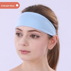 콜드 스포츠 헤드 밴드 땀 흡수 벨트 미끄럼 방지 땀 방지 스포츠 헤드 밴드 맨 여성 피트니스 러닝 스포츠 요가 헤어 밴드 체육관, 624하늘색, 1개