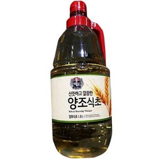 백설 양조식초 1.8LX8 대량 맥아 발효 업소용 가게용 큰 벌크 납품, 1.8L, 8개