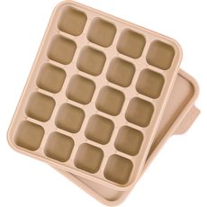 홍스파파 플래티넘 실리콘 이유식 큐브 아이스 몰드 20구 15ml, 1개, 토피넛