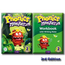 [A*List] 파닉스 몬스터 2 SB + WB [전2권 세트] 3/E Phonics Monster (with APP) (With Writing NOTE), 영어영역